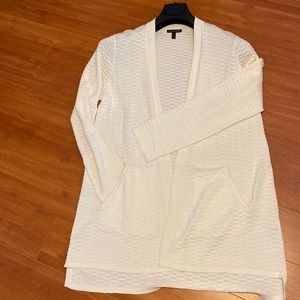 Eileen Fisher silk & organic cotton  blend cardigan size small -ivory, like new!